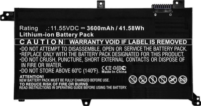 Bateri laptopi CoreParts MBXAS-BA0182, për Asus K430FA K430FN K430UF, e zezë