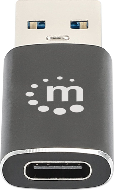 Adapter USB Manhattan, USB-A në USB-C, 10 Gbps, i zi