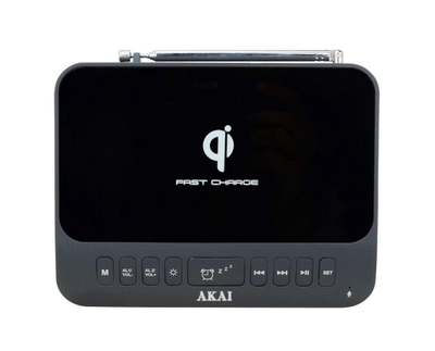 Radio orë Aiwa AKAI ACRB-1000, Bluetooth, karikim wireless, e zezë