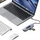 Adapter USB Hub Usams 6 me 1, USB C, HDMI 4K, gri