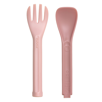 Set lugë pirunë për fëmijë b.box Compact, 2 copë, plastikë PP, Horizon