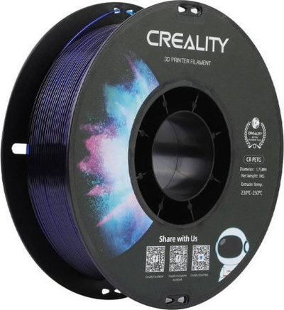Филамент Creality CR PETG, 1.75mm, 1KG, проѕирна сина