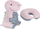 Jastëk udhëtimi Spokey CUDDLY për fëmijë, pelush, formë dinosauri, shumëngjyrësh