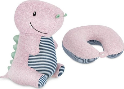 Jastëk udhëtimi Spokey CUDDLY për fëmijë, pelush, formë dinosauri, shumëngjyrësh