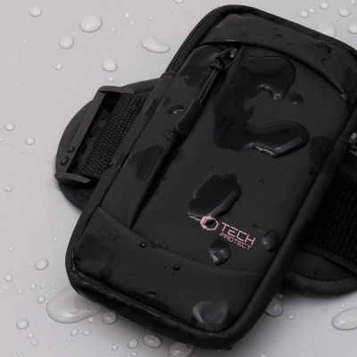 Çantë sportive krahu Tech-Protect M6, universale deri 6.9", xhepa me zinxhir, e zezë
