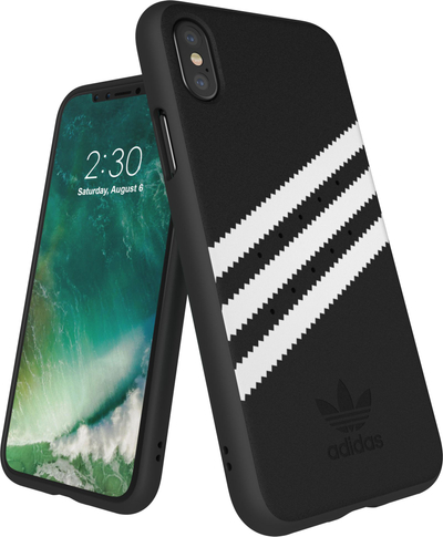 Këllëf telefoni Adidas Originals Stripes për iPhone X, gome, i zi