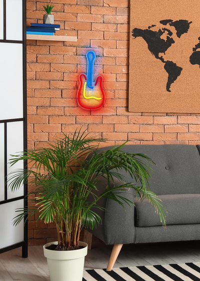 Декоративна масичка ламба Actis Neon LED ACS-NEON GUITAR, 25 lm, шаренолика