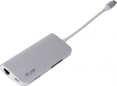 Stacion dockimi LMP USB-C Docking Station LMP-USBC-MDOCK-S, HDMI, Gigabit Ethernet, ngjyrë argjendtë