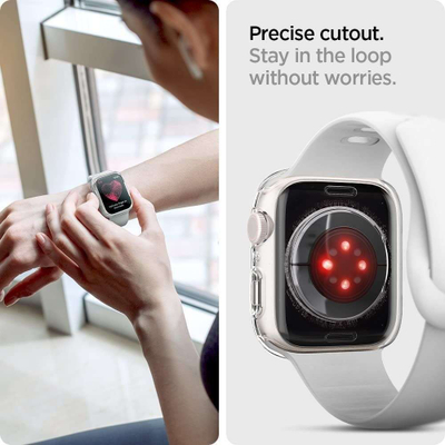 Mbështjellës për orë inteligjente Spigen Rugged Armor, për Apple Watch 44 45mm, transparent
