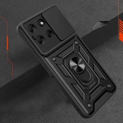Futrollë telefoni Tech-Protect Camshield Pro për Motorola Moto G86 5G, me mbrojtje kamere, silikon, e zezë