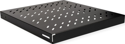 Raft për kabinet 19" Roline 48.26cm 1U, thellësi 500mm, 50kg, i zi