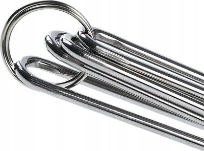 Set gotash matëse kuzhine çelik inox, 4 copë, 60–250 ml, argjendtë