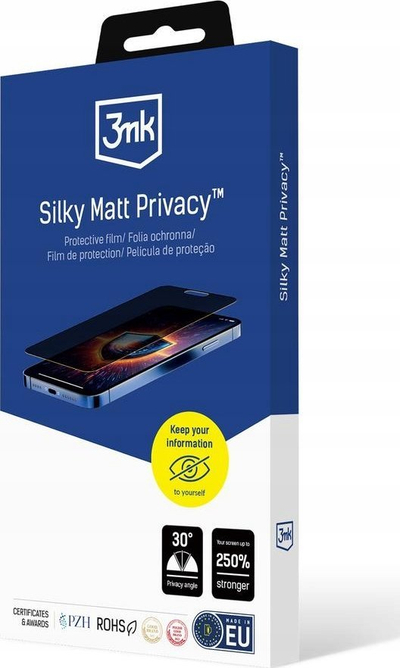 Заштитно стакло 3MK Silky Matt Privacy за Redmi 14R 5G, мат, проѕирно