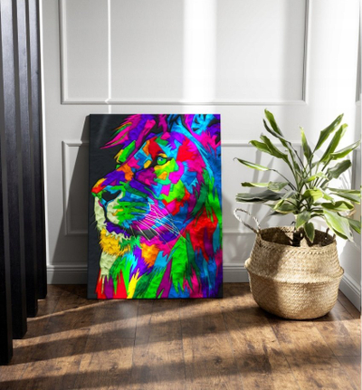 Pikturë në kanavacë Splat Planet Luani, 30x40cm, shumëngjyrëshe