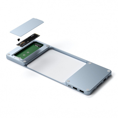 Docking station Satechi Slim USB-C për Apple iMac 24", i kaltër