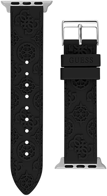 Rripi silikoni Guess për Apple Watch 38–41 mm. Zezë
