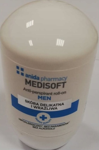 Deodorant roll on ANIDA MediSoft Men, anti djersitje, 50ml