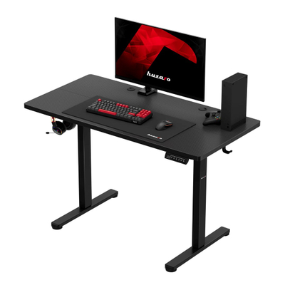 Tavolinë gaming Huzaro Hero 8.1, lartësi elektrike e rregullueshme, 140 cm, e zezë