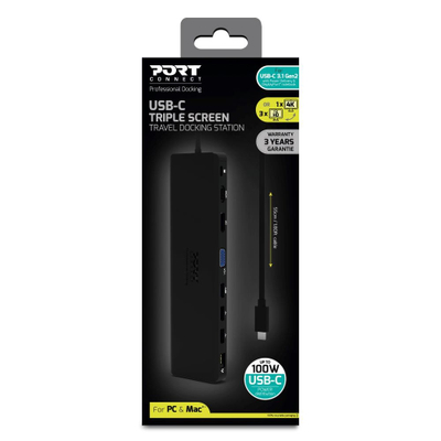 Stacion docking PORT DESIGNS 901906-W, USB-C, 4K, i zi