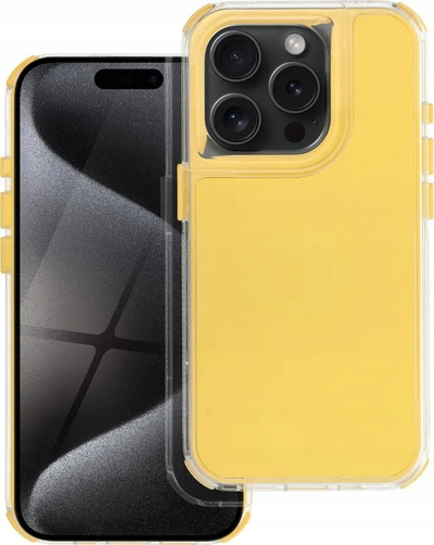 Kapak telefoni Matrix për iPhone 16 Pro Max, i tejdukshëm, i verdhë