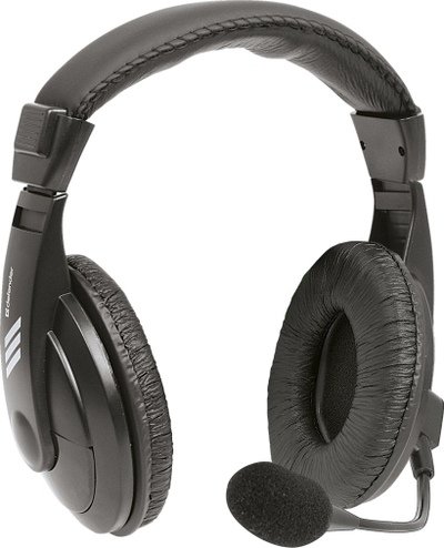Kufje Defender Gryphon 750, over ear, me kabllo, izolim zhurme, të zeza