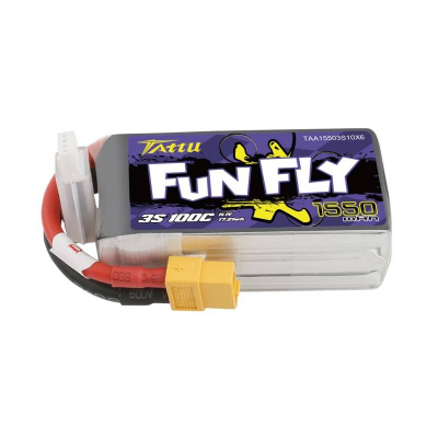 Bateri LiPo Tattu Funfly 1550mAh, 11.1V 3S, 100C, gri