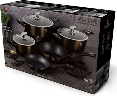 Set i tenxhereve Berlinger Haus 13 BH-6615, e zezë me shkëlqim