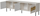 Kabinet TV Cama Meble FELLINI 3D1W, 190x40x61.5 cm, me LED, ngjyrë cashmere