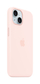 Apple iPhone 15 Silicone Case me MagSafe, Light Pink