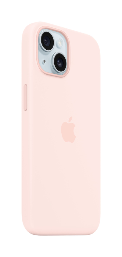 Apple iPhone 15 Silicone Case me MagSafe, Light Pink