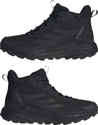 Këpucë trekking Adidas Terrex Anylander Mid RAIN.RDY, burra, të papërshkueshme nga uji, të zeza