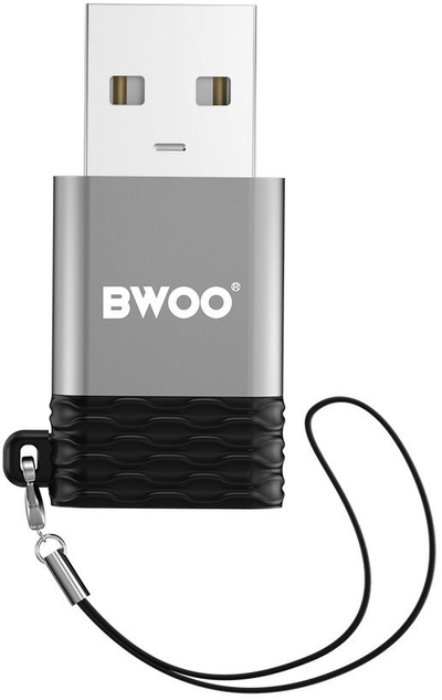 Adapter OTG Bwoo BZ-38, USB-C në USB, 2.4A, gri