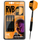 Shigjeta dart Target RVB Black, 22g, metal plastike, të verdha me të zeza