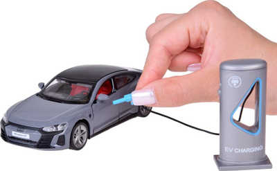 Makina lodër Rs e-tron GT Coupe, model metalik diecast, me drita edhe zë, shkallë 1:36, gri