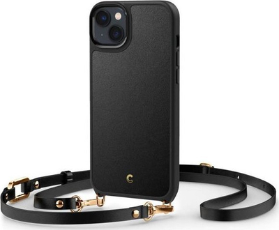 Këllëf telefoni Spigen Cyrill Classic Charm Mag MagSafe për iPhone 14 Plus, me rrip, i zi