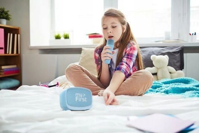 Детска караоке машина MyFirst, Bluetooth, со микрофон, сина