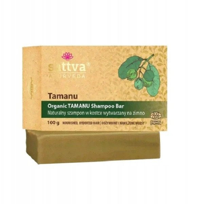 Цврст шампон Klorane Sattva Organic Tamanu, 100 g