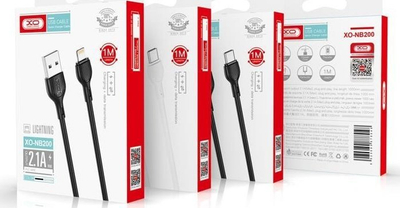 Kabllo Micro USB XO NB200, 1m, 2.1A, e zezë