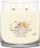 Qiri aromatik Yankee Candle Signature Soft Wool & Amber, 368g, me dy fitila, krem