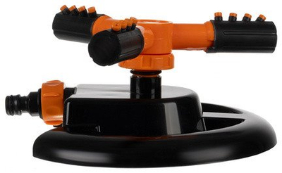 Sprinkler kopshti Gardlov me 3 krahë, rrotullues 360°, rreze 10 m, jeshil