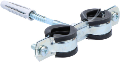 Set kapëse dyshe për tuba Walraven BIS Cobra 1/2", 20-24 mm, çelik i galvanizuar, e zezë