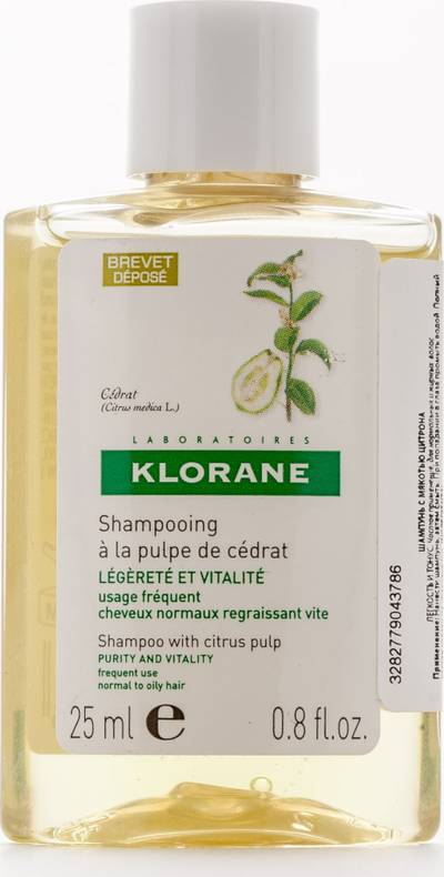 Shampo pastruese Klorane Purifying, 25 ml, për pastrim të thellë të flokëve