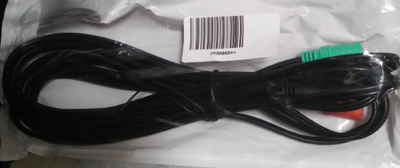 Splitter audio 3.5mm, 1 në 2, kabllo 3.5m, i zi