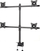 Mbajtëse tavoline për 4 monitorë Edbak SV07, 17-27"