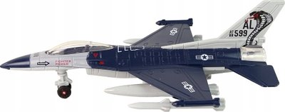Avion lodër Leantoys Fighter, 1:72, me drita edhe zë, blu navy