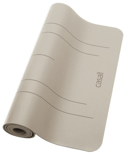 Tapet yoga Casall Grip and Cushion III, gome natyrale, me shtresë të butë, gri