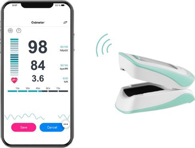 Оксиметар TrueLife Oximeter X5 BT, OLED екран, Блутут, сив