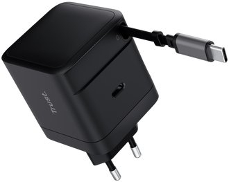 Karikues Trust Maxo 25805, 65W, USB C PD, me kabllo që tërhiqet