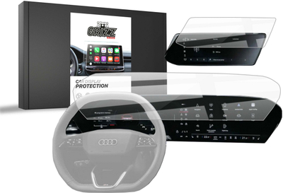 Folie mbrojtëse GrizzGlass CarDisplay Protection për Audi A6 C9 14.5" (2025-2026), qeramike, 2në1