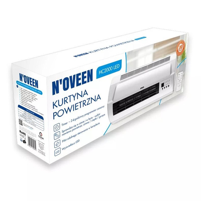 Perde ngrohëse Noveen HC2000, 2000W, me telekomandë, e bardhë